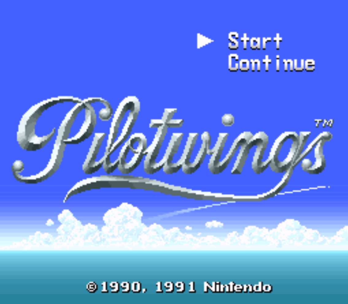 Pilotwings Title Screen